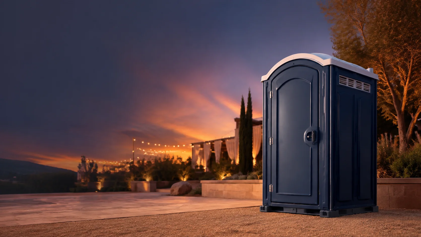 Portable restroom shown for rental planning in South Salt Lake, UT